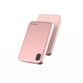 櫻花粉 MEETMIND迷你鋁合金 Magsafe 三用磁吸快充行動電源5000mAh(LT002)