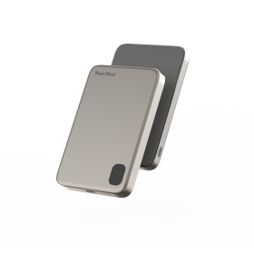 原色鈦 MEETMIND迷你鋁合金 Magsafe 三用磁吸快充行動電源5000mAh(LT002)