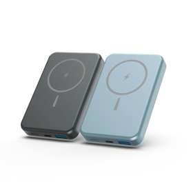 清湛藍MINIQ 數顯鋁合金/10000mAh/15W磁吸式無線閃充行動電源(台灣製造)