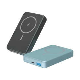 鐵灰 MINIQ 數顯鋁合金/10000mAh/15W磁吸式無線閃充行動電源(台灣製造)