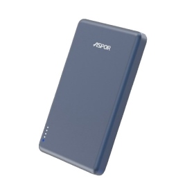 莫藍色 ASPOR A381金屬超墚款磁吸行動電源 5000mAh