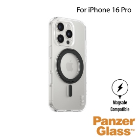 透黑PanzerGlass iPhone16Pro 6.3吋 Feature支架磁吸殼