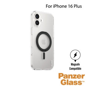 透黑PanzerGlass iPhone16+ 6.7吋 Feature支架磁吸殼