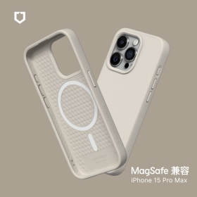 貝殼灰 犀牛盾SolideSuit iPhone 15 Pro Max 6.7吋兼容兼容磁吸
