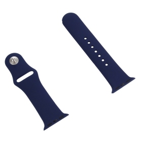 藍-Apple Watch 41mm矽膠錶帶-暟