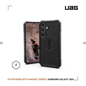 黑-UAG Galaxy S24(SM-S9210)磁吸式耐衝擊保護殼