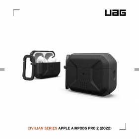 UAG AirPods Pro 2 磁吸式耐衝擊簡約保護殼-黑