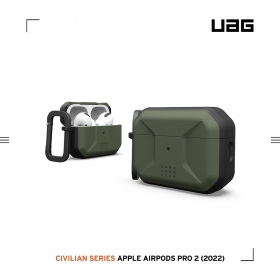 UAG AirPods Pro 2 磁吸式耐衝擊簡約保護殼-綠