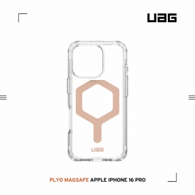 極透明(玫瑰金圈)-UAG 磁吸全透保護殼 iPhone16Pro 6.3吋