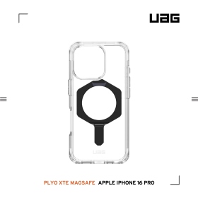 極透明(黑圈)-UAG 磁吸支架全透款保護殼 iPhone16Pro 6.3吋