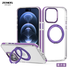 紫 非凡360磁吸立架保護殼iPhone 15 6.1吋