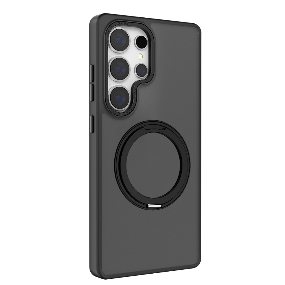 黑 三星 S24 ULTRA 雅盾立架磁吸殼