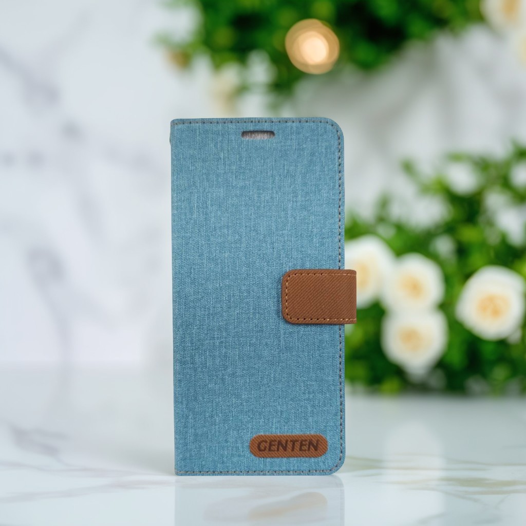 綠 SAM S26 ULTRA 亞麻雙色側掀套(范)