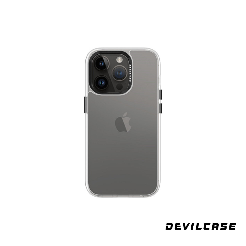 黑色-惡魔殼標準版-透明(霧面背板)-iPhone 15 ProMax (6.7