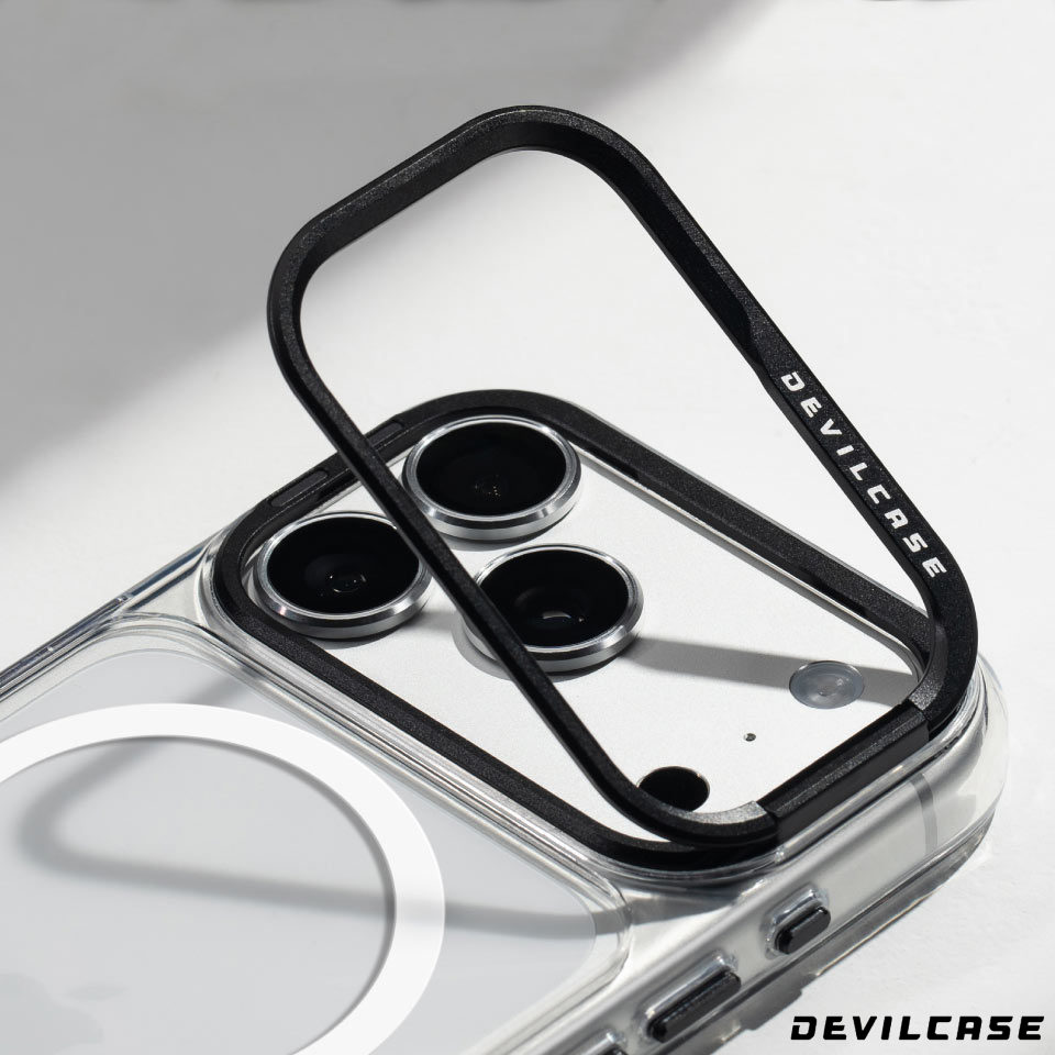 黑-惡魔殼-標準磁吸版 2(透明)+支架基本款-iPhone 17 Pro