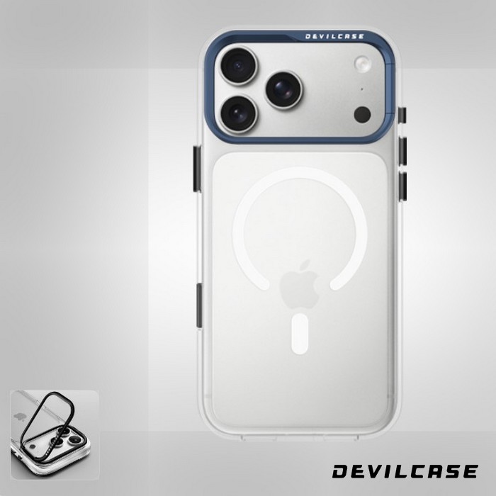 藏藍-惡魔殼-標準磁吸版 2(透明)+支架基本款-iPhone 17 Pro