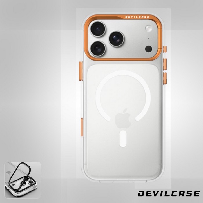 宇宙橙-惡魔殼-標準磁吸版 2(透明)+支架基本款-iPhone 17 Pro