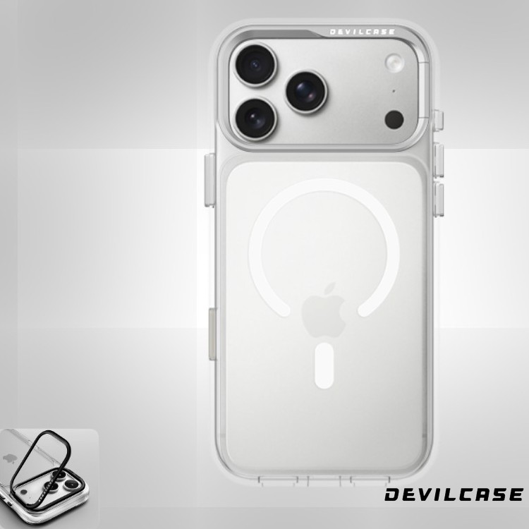 銀-惡魔標準磁吸版(透明)+相機支架-iPhone 17 Pro