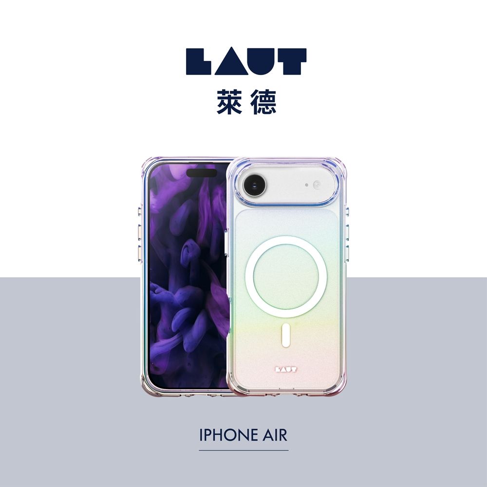 彩透白-LAUT 萊德 iPhone 17 Air 磁吸炫彩軍規耐衝擊保護殼