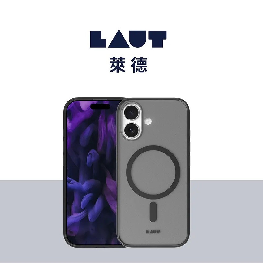 黑-LAUT 萊德 iPhone 17磁吸簡約耐衝擊保護殼