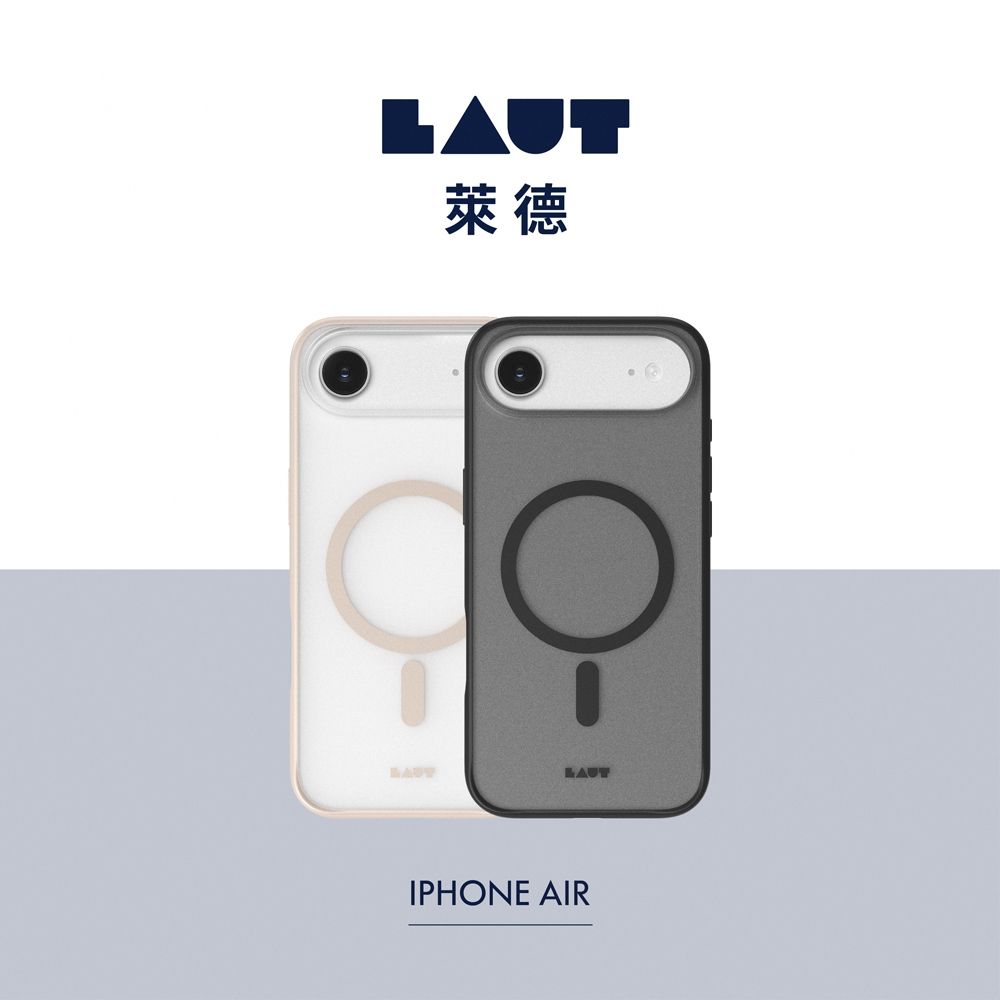 黑-LAUT 萊德 iPhone 17 Air 磁吸簡約耐衝擊保護殼