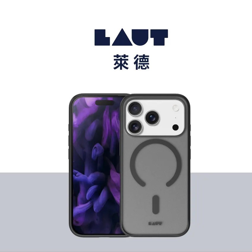 黑-LAUT 萊德 iPhone 17 Pro磁吸簡約耐衝擊保護殼