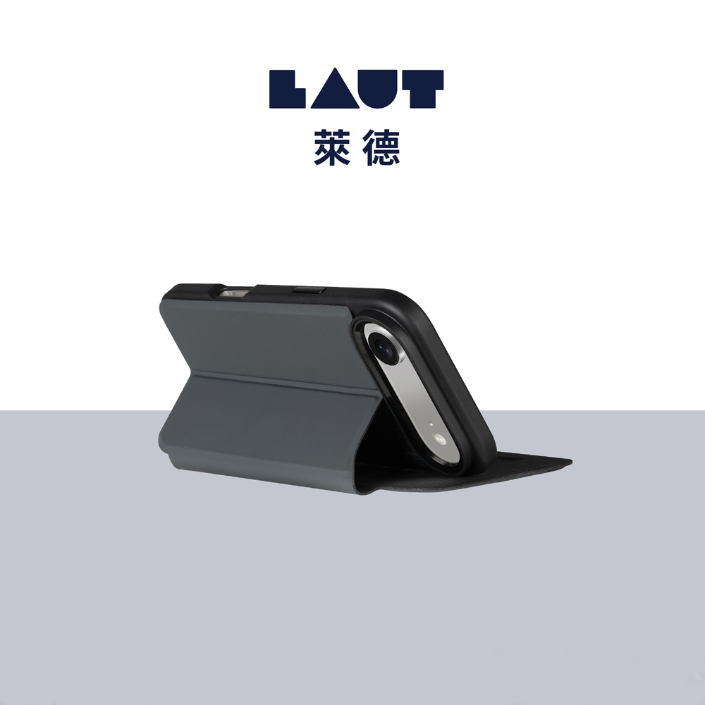 黑-LAUT 萊德 iPhone 17 Air 磁吸可拆翻蓋式保護殼