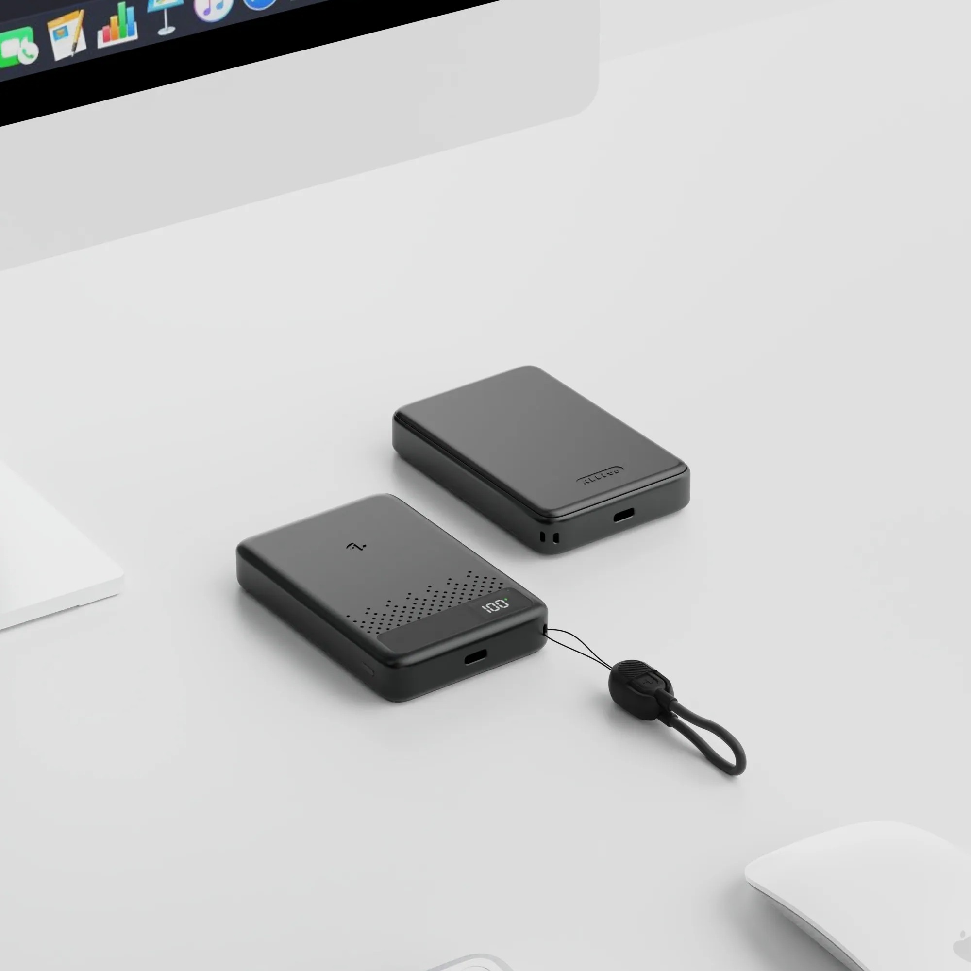 黑-Allite 10000 半固態行動電源(附掛繩)