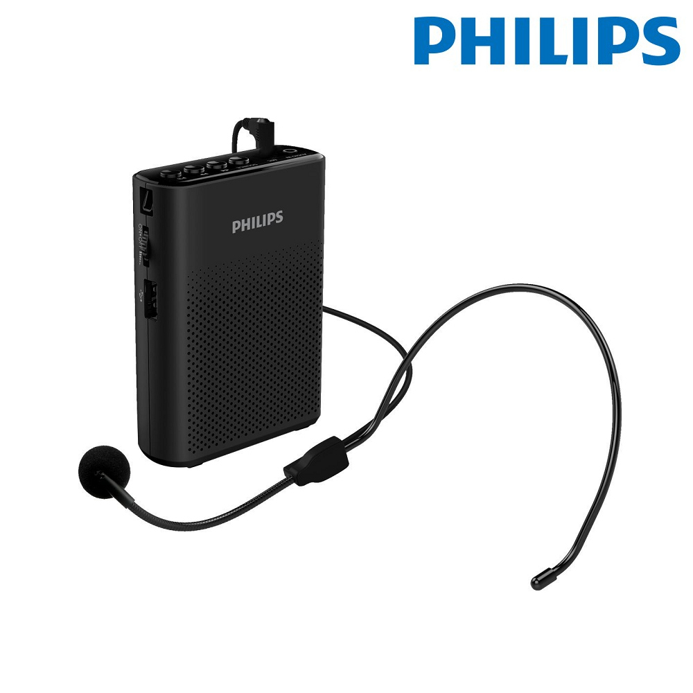 黑 PHILIPS 隨身無線藍牙教學擴音機