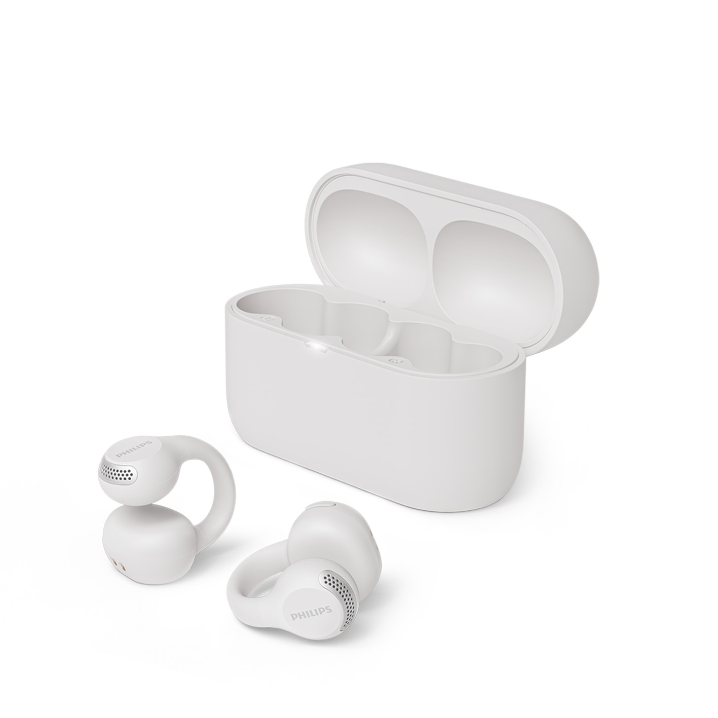白 飛利浦Philips TAQ2000 耳夾式真無線藍牙耳機
