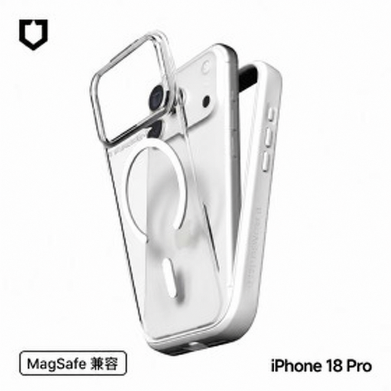 白-犀牛盾-磁吸-Mod NX背蓋-Apple iP18 Pro