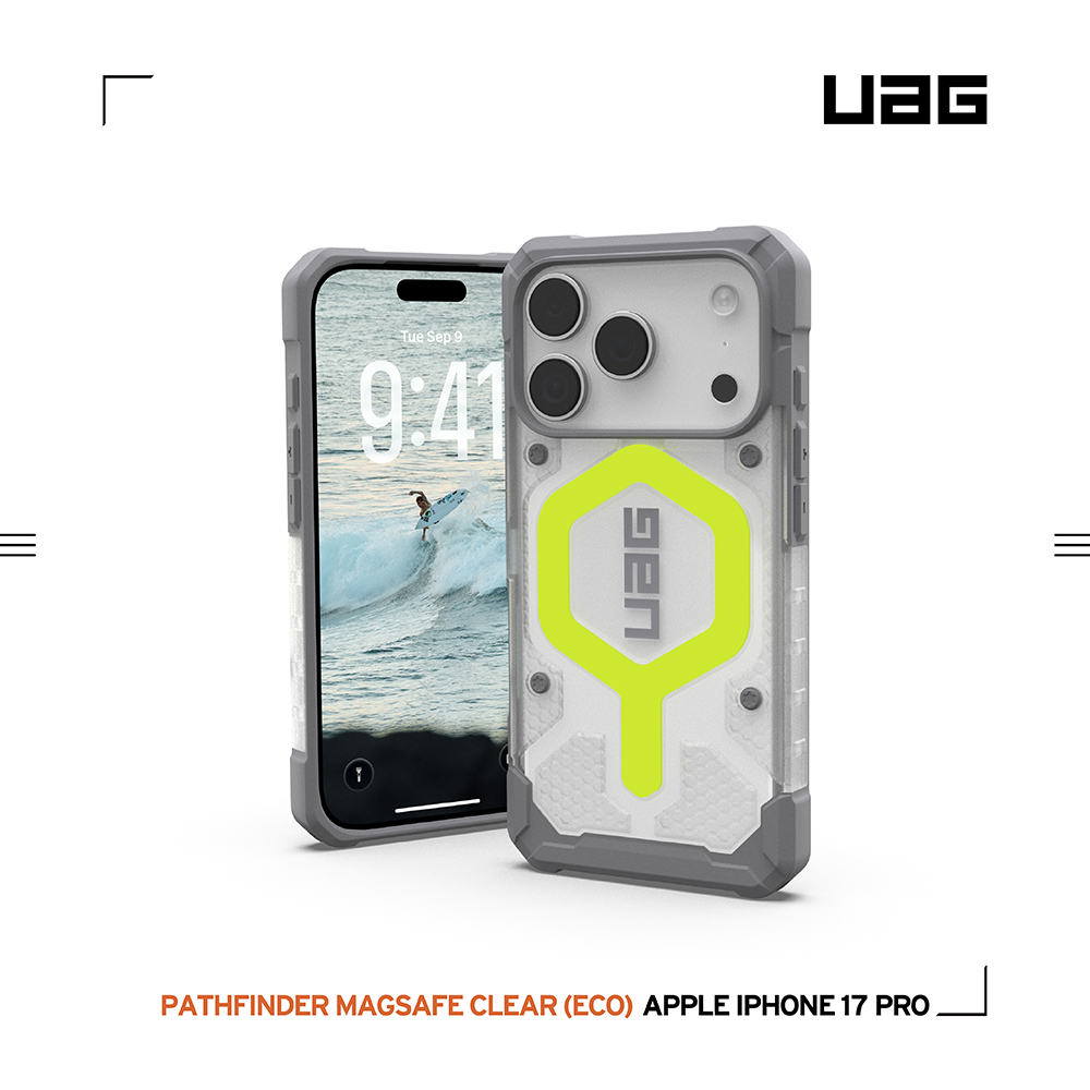 透明(螢光圈)-UAG-磁吸經典保護殼-iPhone17Pro