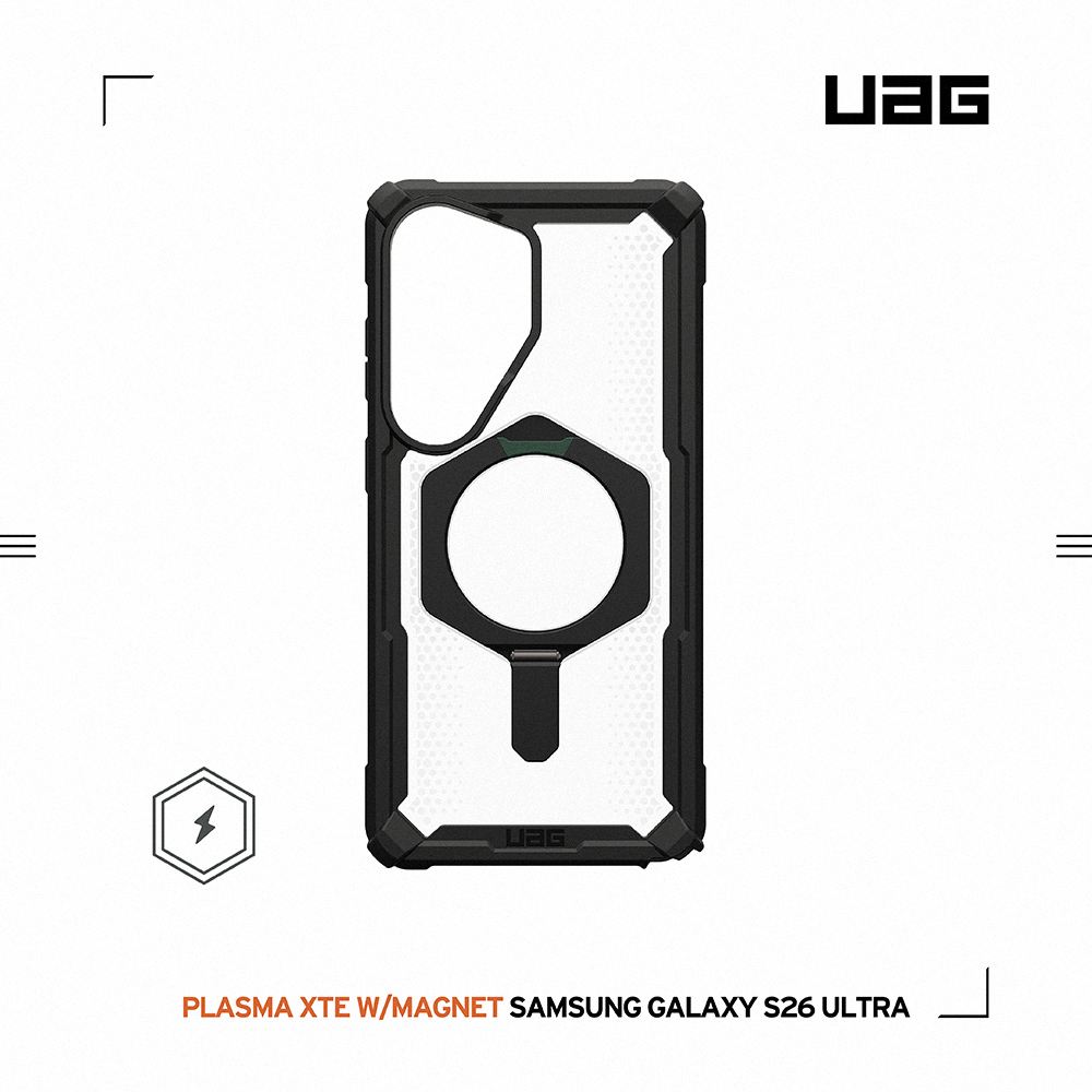 透明(黑圈)-UAG-磁吸耐衝擊支架經典保護殼-Sam S26Ultra
