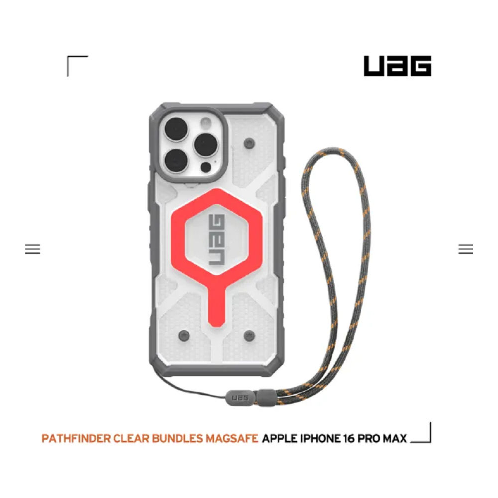 透明(霓虹圈)附手腕掛繩-UAG-磁吸經典保護殼-iPhone16ProMax