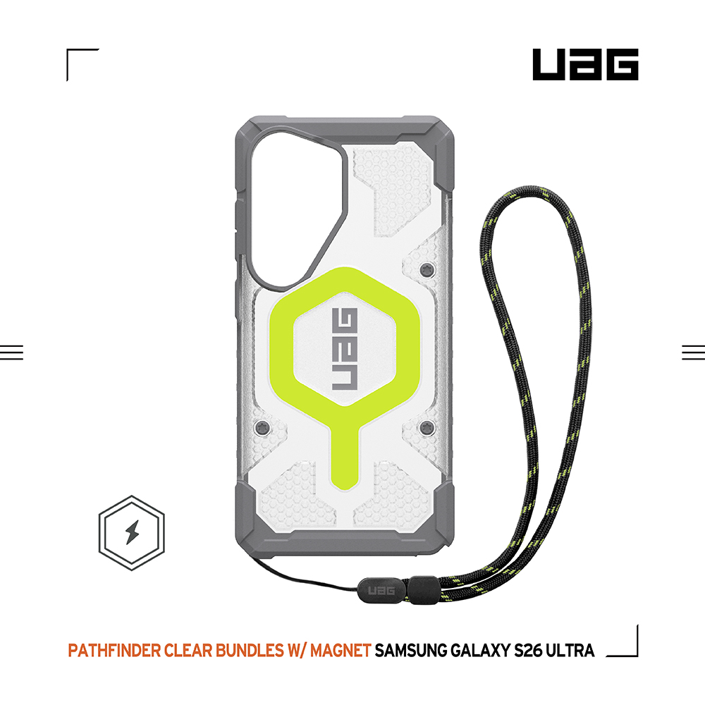 透明(霓虹圈)附手腕掛繩-UAG-磁吸耐衝擊經典保護殼-Sam S26Ultra