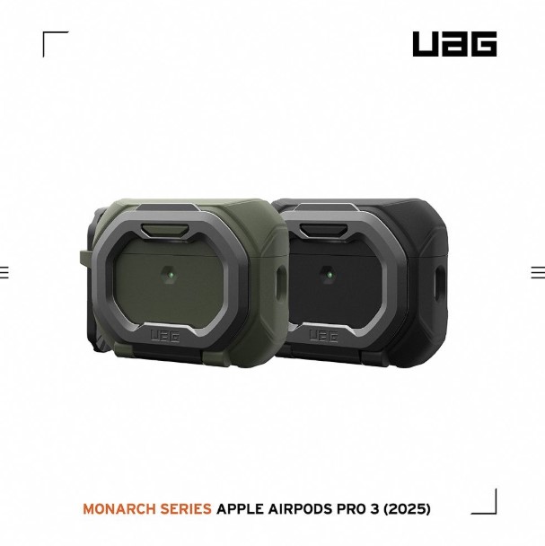 黑/銅 UAG AirPods Pro 3 頂級版耐衝擊支架保護殼