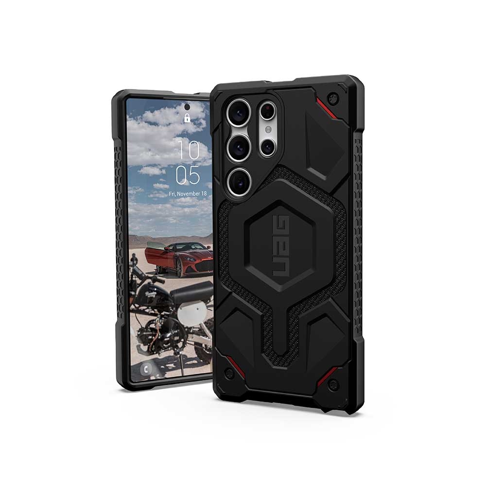 軍用黑-UAG Galaxy S23Ultra 頂級(特仕)版耐衝擊保護殼兼容磁