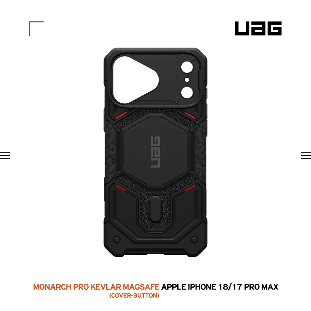 軍用黑(相機按鍵)-UAG-磁吸頂級(特仕)版耐衝擊鏡頭保護殼