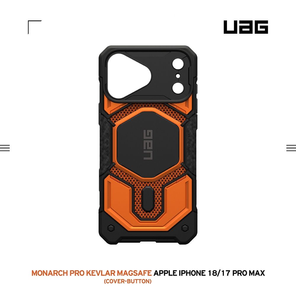 軍用橘(相機按鍵)-UAG-磁吸頂級(特仕)版耐衝擊鏡頭保護殼