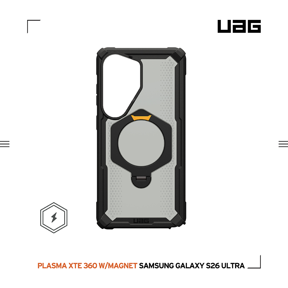 透黑(黑圈)-UAG-磁吸耐衝擊360支架經典保護殼-Sam S26Ultra