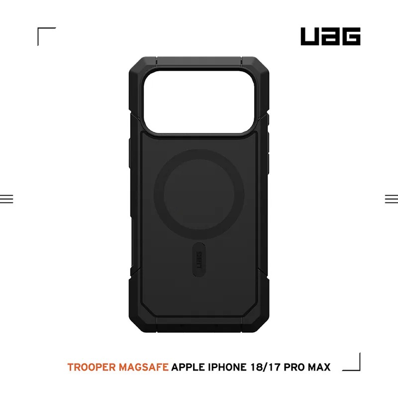 黑-UAG-磁吸耐衝擊雙件式保護殼