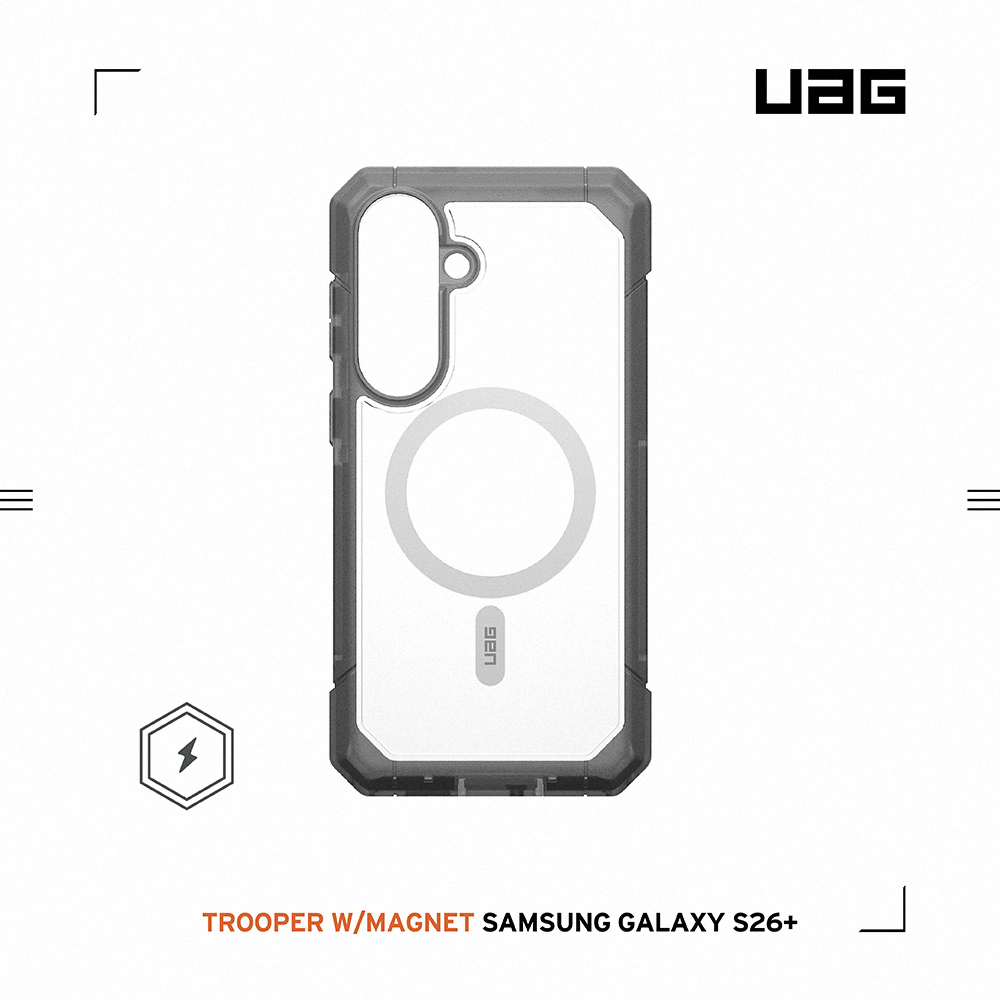 透明-UAG-磁吸耐衝擊雙件式保護殼-Sam S26+
