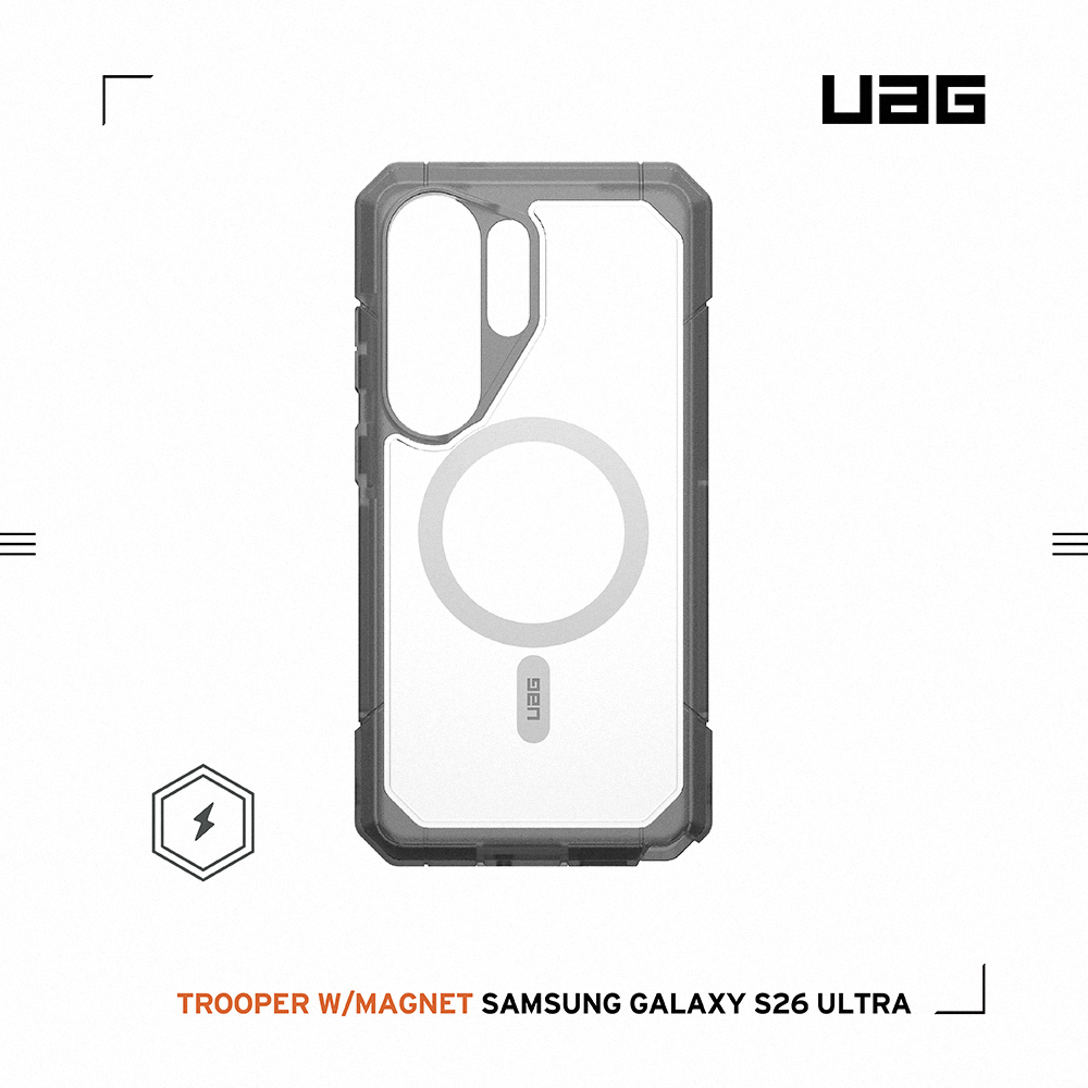 透明-UAG-磁吸耐衝擊雙件式保護殼-Sam S26Ultra