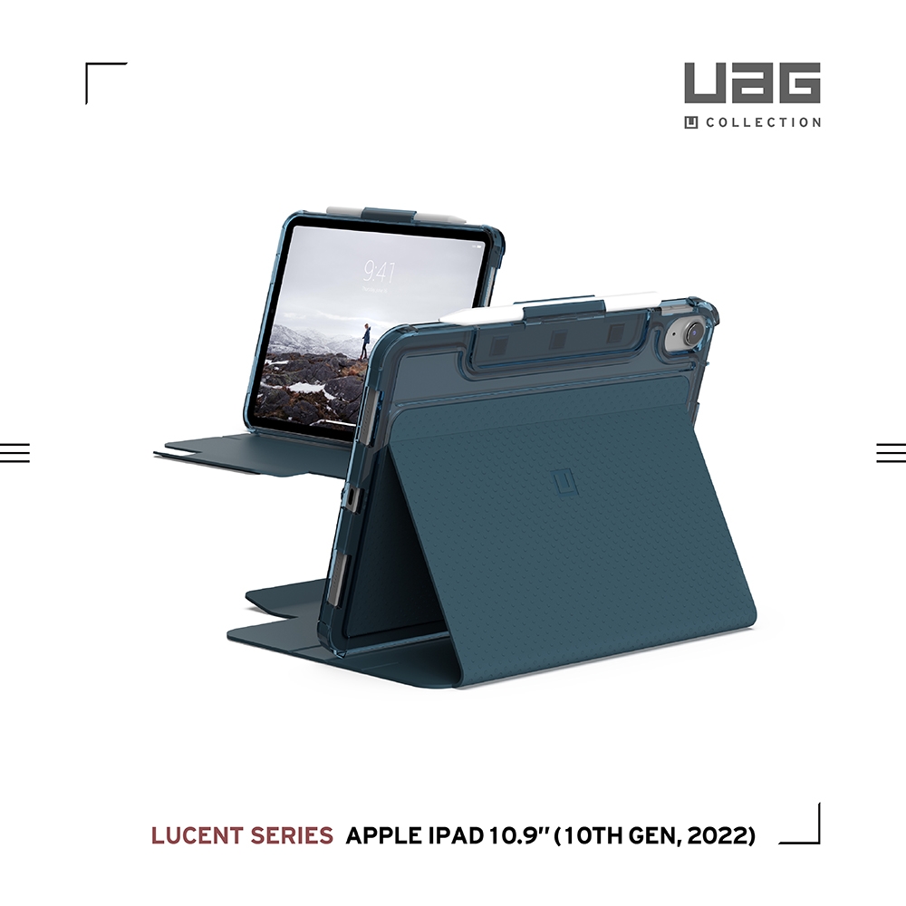 亮透藍UAG IPAD10  10.9耐衝擊亮透保護殼