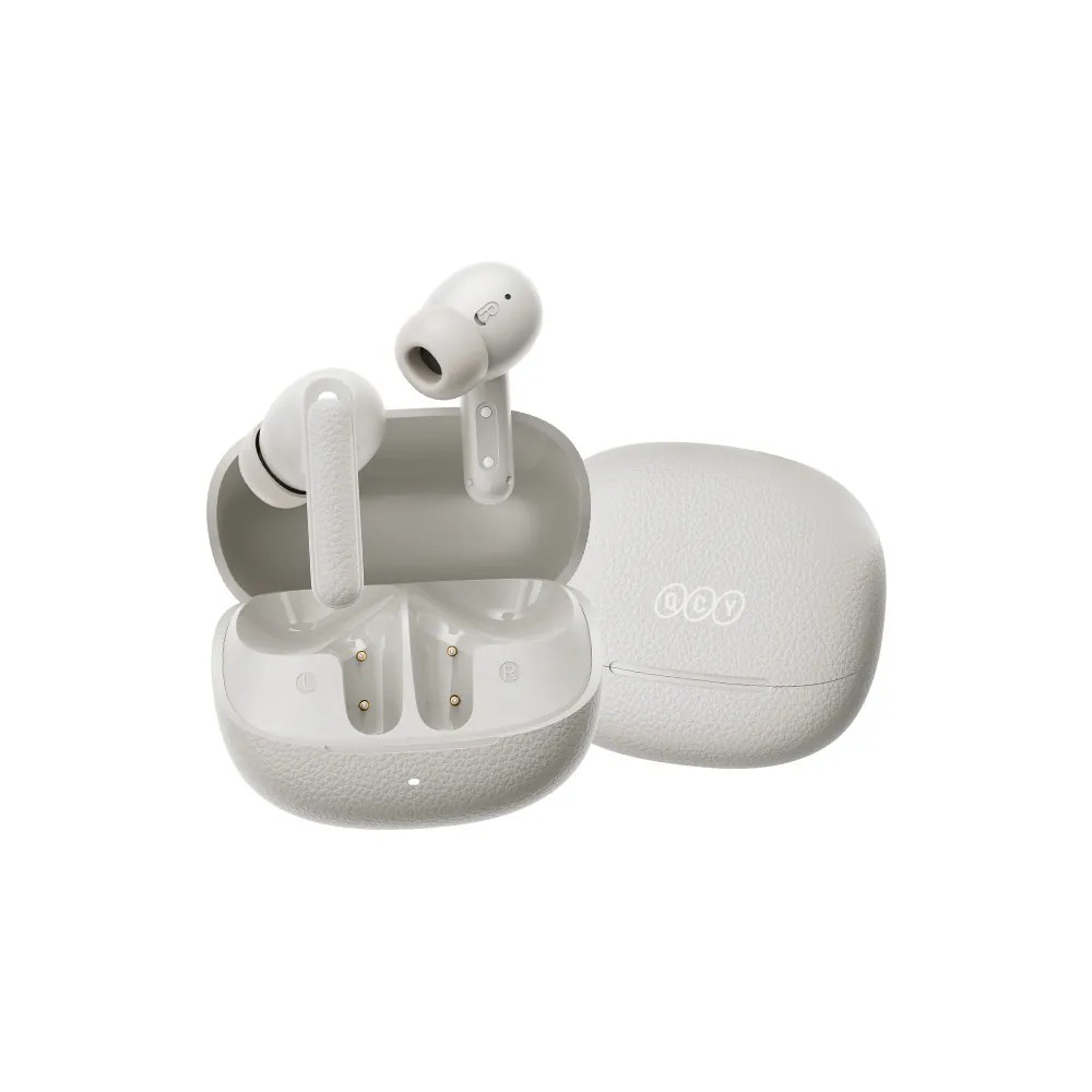淺灰 QCY HT15 主動降噪真無線藍牙耳機