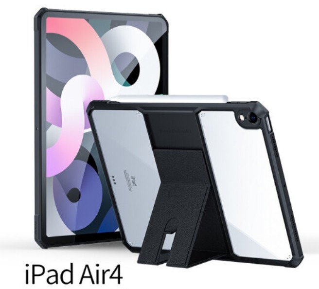 黑-XUNDD iPad Air4  10.9 甲殼蟲系列平板支架背蓋