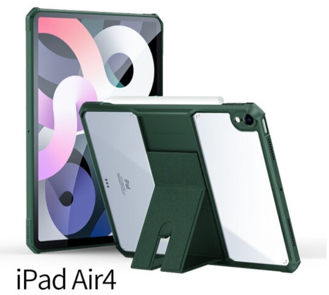 綠-XUNDD iPad Air4  10.9 甲殼蟲系列平板支架背蓋