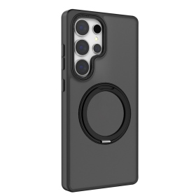 黑 三星 S24 ULTRA 雅盾立架磁吸殼
