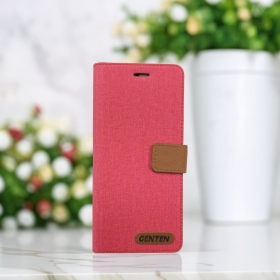 桃 OPPO FIND X9亞麻雙色側掀套