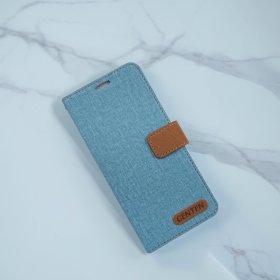 綠 Samsung  S25亞麻雙色側掀套